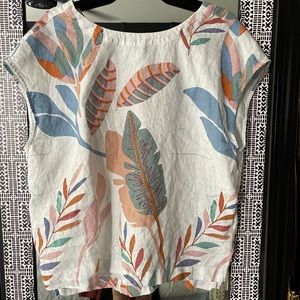 Cynthia Rowley boxy button down blouse